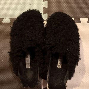 black Birkenstock Papillo Boston Big Buckle Platform Shearling boston slippers